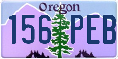 OR license plate 156PEB