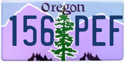 OR license plate 156PEF