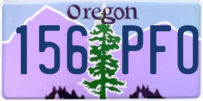 OR license plate 156PFO