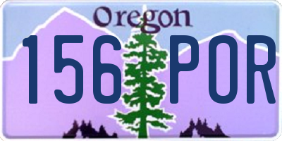 OR license plate 156POR