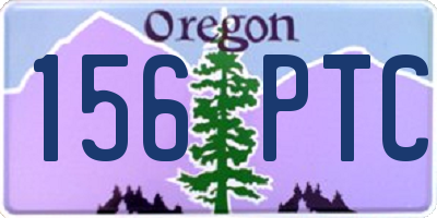 OR license plate 156PTC