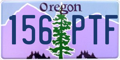 OR license plate 156PTF