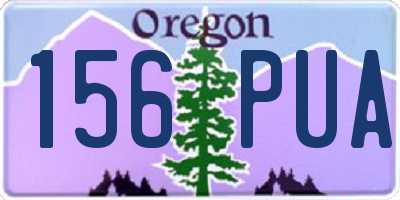 OR license plate 156PUA