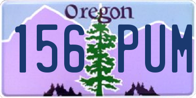 OR license plate 156PUM
