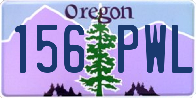 OR license plate 156PWL