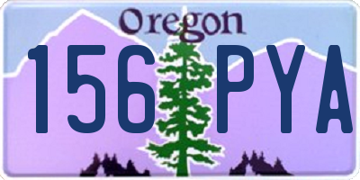 OR license plate 156PYA