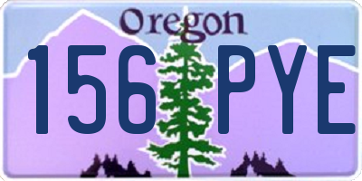 OR license plate 156PYE