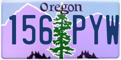 OR license plate 156PYW