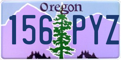 OR license plate 156PYZ