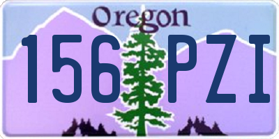 OR license plate 156PZI
