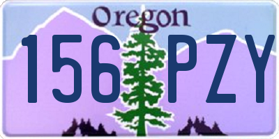 OR license plate 156PZY