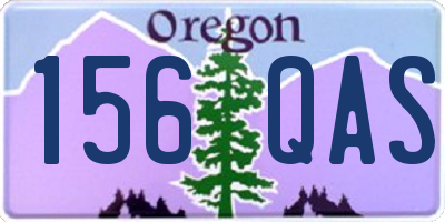 OR license plate 156QAS