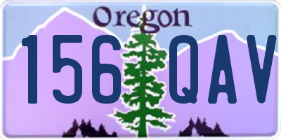 OR license plate 156QAV