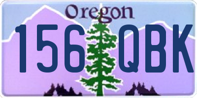 OR license plate 156QBK