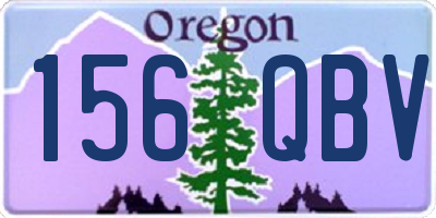 OR license plate 156QBV