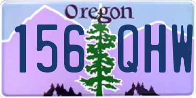 OR license plate 156QHW