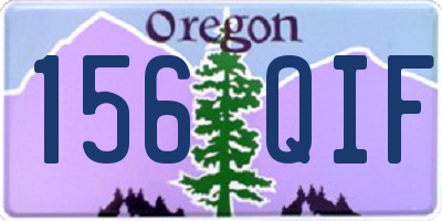 OR license plate 156QIF