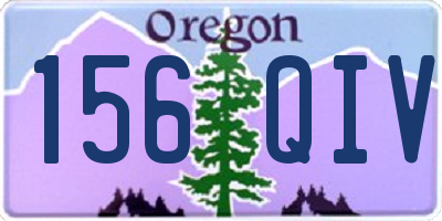 OR license plate 156QIV