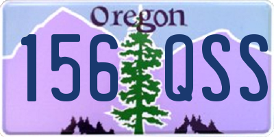OR license plate 156QSS