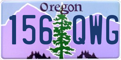 OR license plate 156QWG