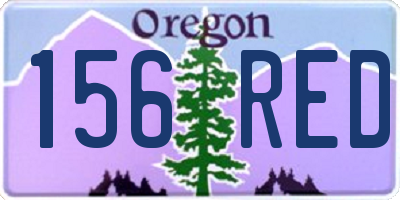 OR license plate 156RED