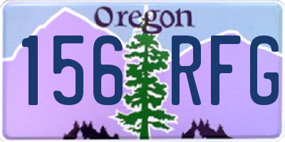 OR license plate 156RFG
