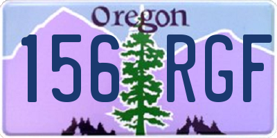OR license plate 156RGF