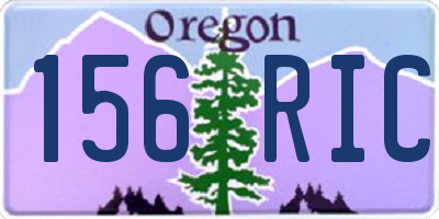 OR license plate 156RIC