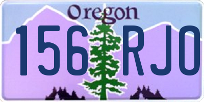 OR license plate 156RJO