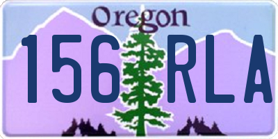 OR license plate 156RLA