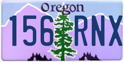 OR license plate 156RNX