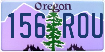 OR license plate 156ROU