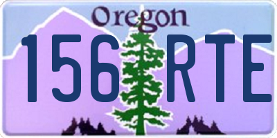 OR license plate 156RTE