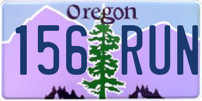 OR license plate 156RUN