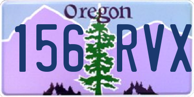 OR license plate 156RVX