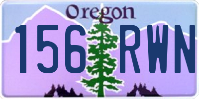 OR license plate 156RWN
