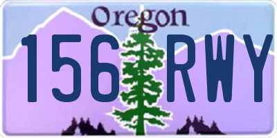 OR license plate 156RWY