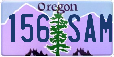 OR license plate 156SAM