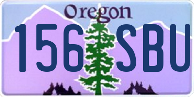 OR license plate 156SBU