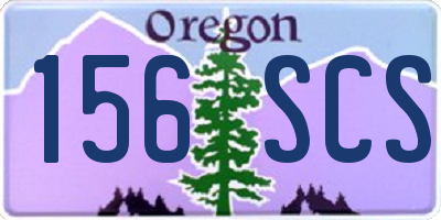 OR license plate 156SCS