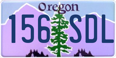 OR license plate 156SDL