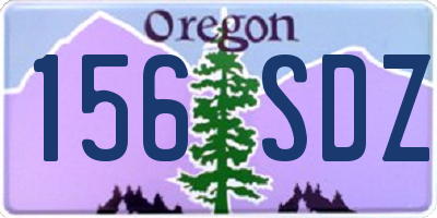 OR license plate 156SDZ