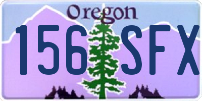 OR license plate 156SFX