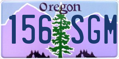 OR license plate 156SGM