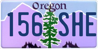 OR license plate 156SHE