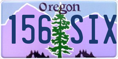 OR license plate 156SIX