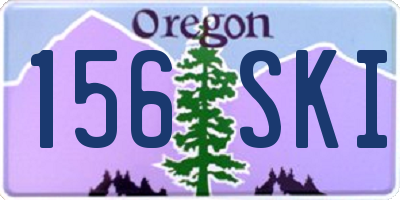 OR license plate 156SKI