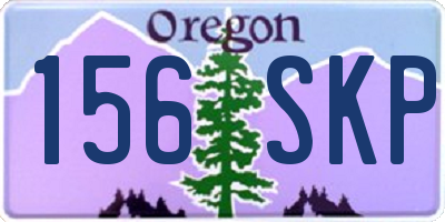 OR license plate 156SKP