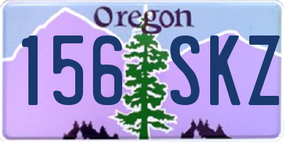 OR license plate 156SKZ