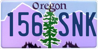 OR license plate 156SNK